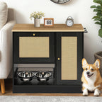 Elevated Feeding Station with Storage – Black