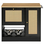 Elevated Feeding Station with Storage – Black