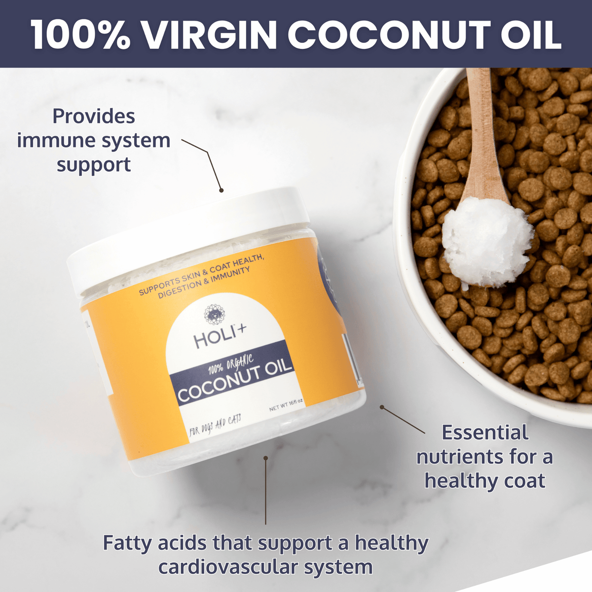 Organic Virgin Coconut Oil for Dogs & Cats