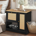 Elevated Feeding Station with Storage – Black