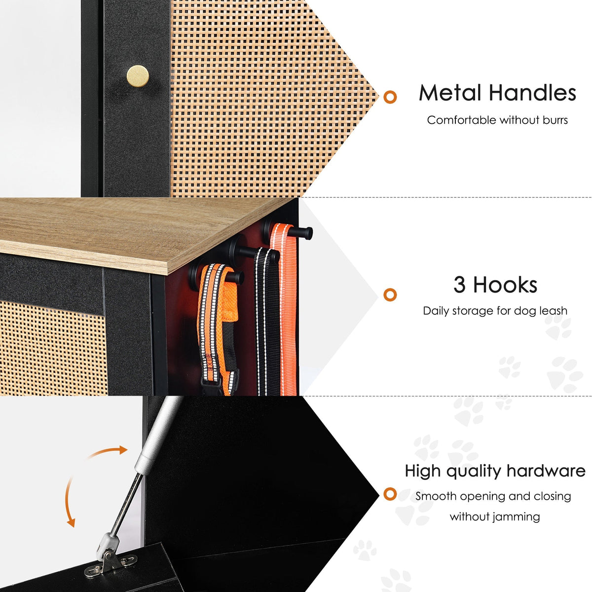 Elevated Feeding Station with Storage – Black