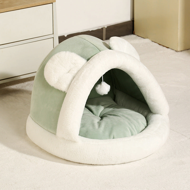Self-Warming Pet Cave Bed