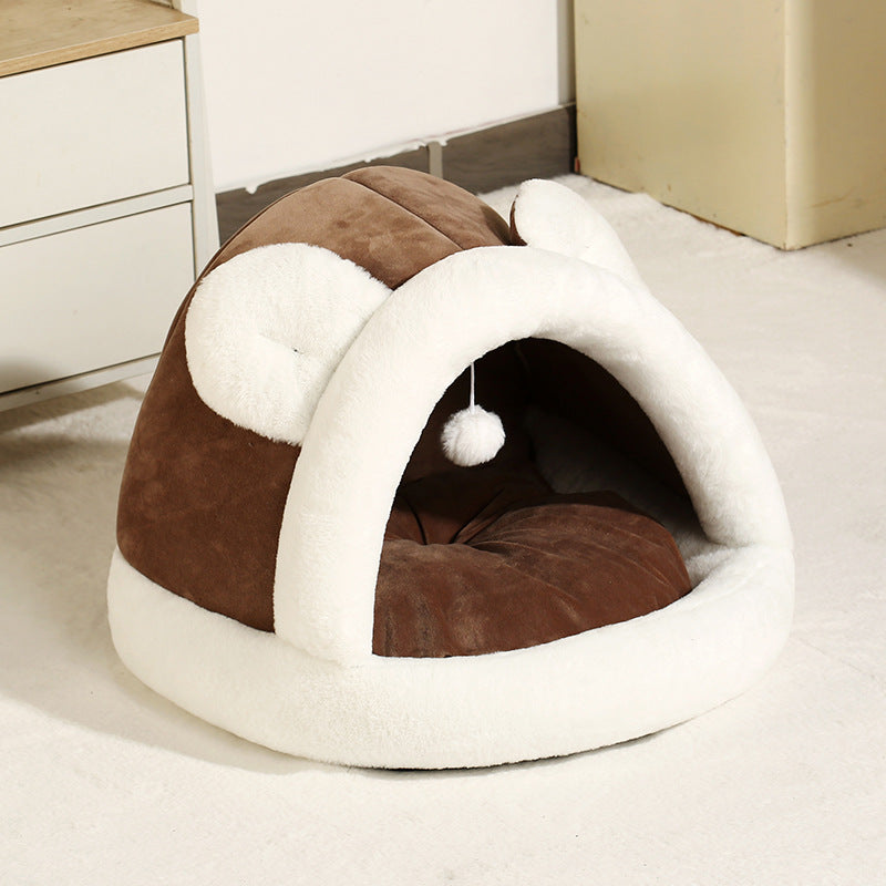 Self-Warming Pet Cave Bed