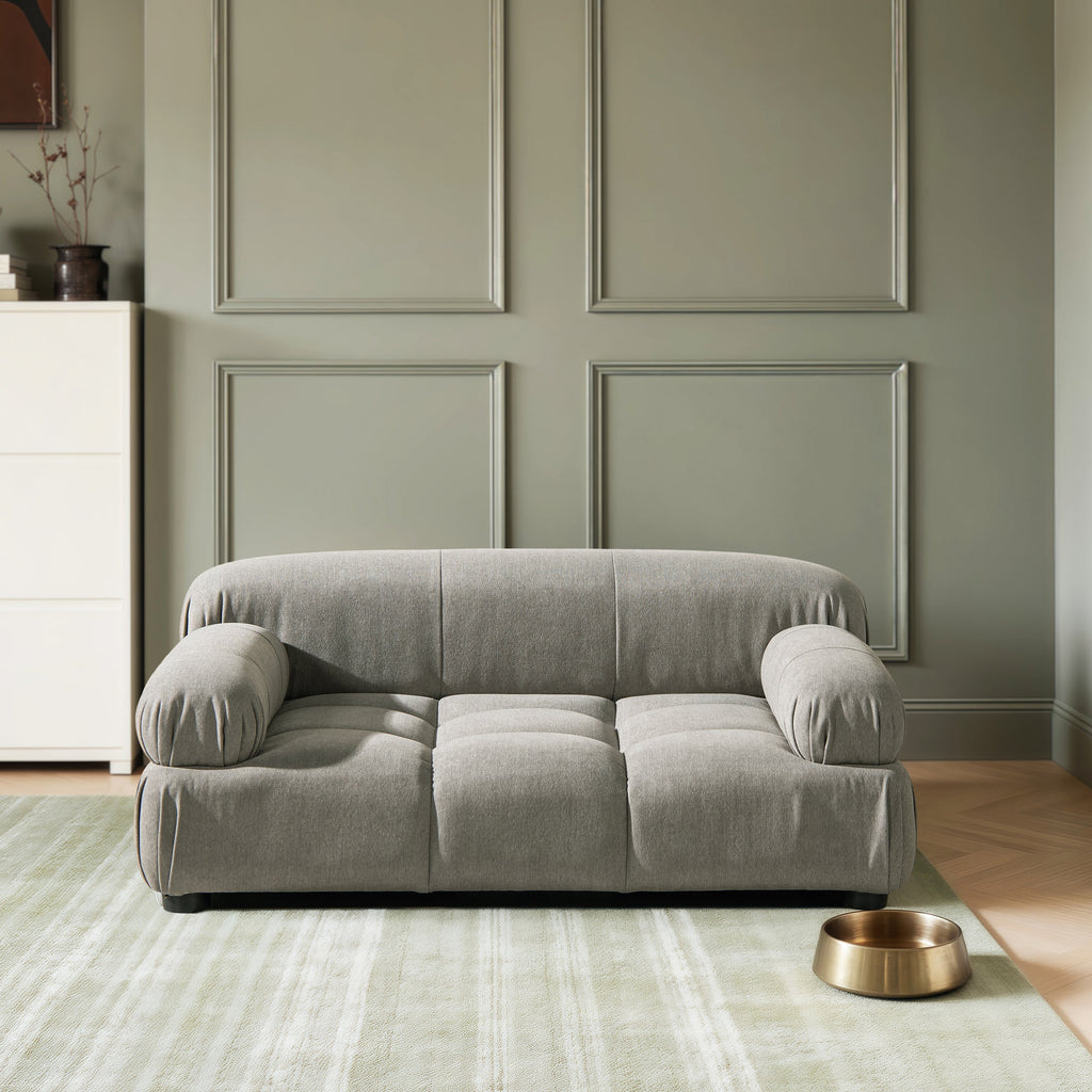 Marcel Upholstered Pet Bed – Uptown Gray Velvet