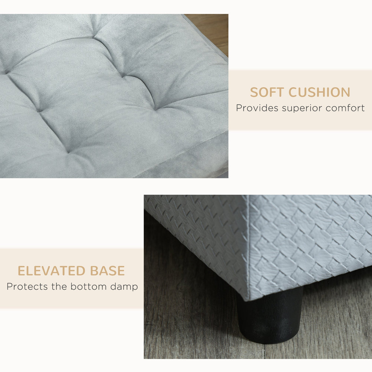 PawHut Luxury Dog Bed with Hidden Storage