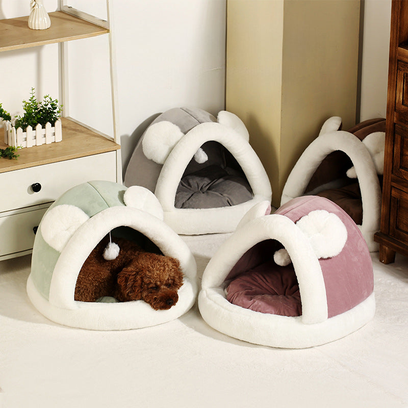Self-Warming Pet Cave Bed