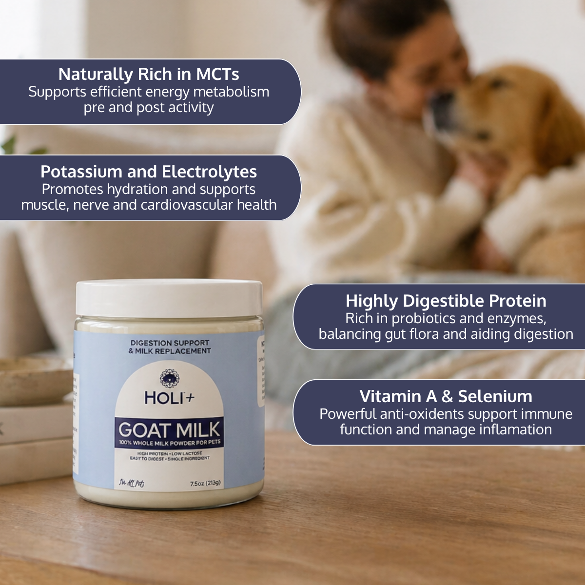 HOLI Goat Milk Powder for Dogs & Cats