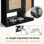 Elevated Feeding Station with Storage – Black