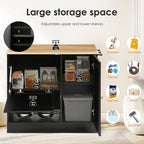 Elevated Feeding Station with Storage – Black