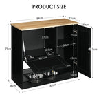 Elevated Feeding Station with Storage – Black