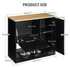 Elevated Feeding Station with Storage – Black