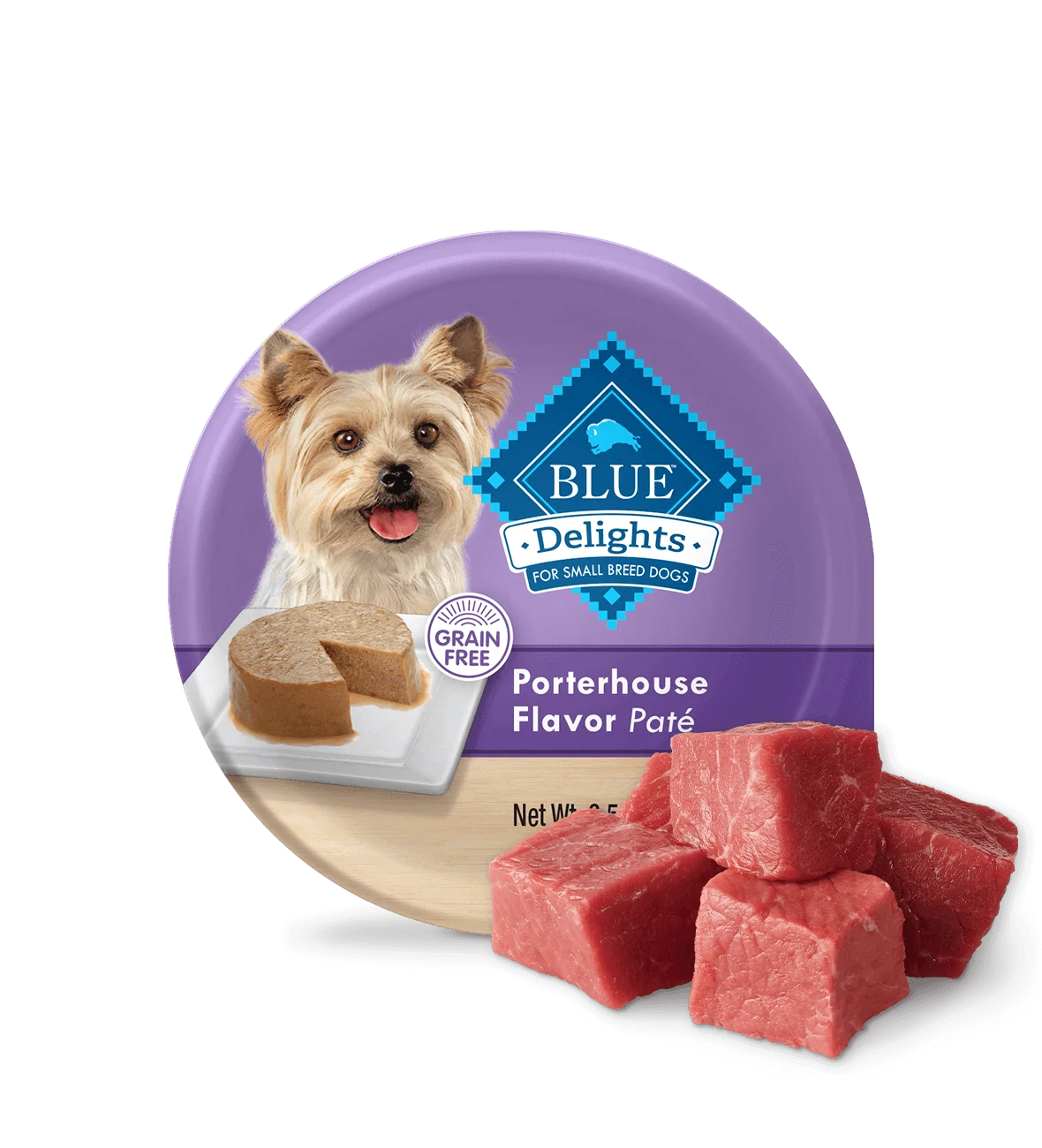 Blue Buffalo Delights Small Breed Porterhouse Wet Dog Food – 3.5 oz