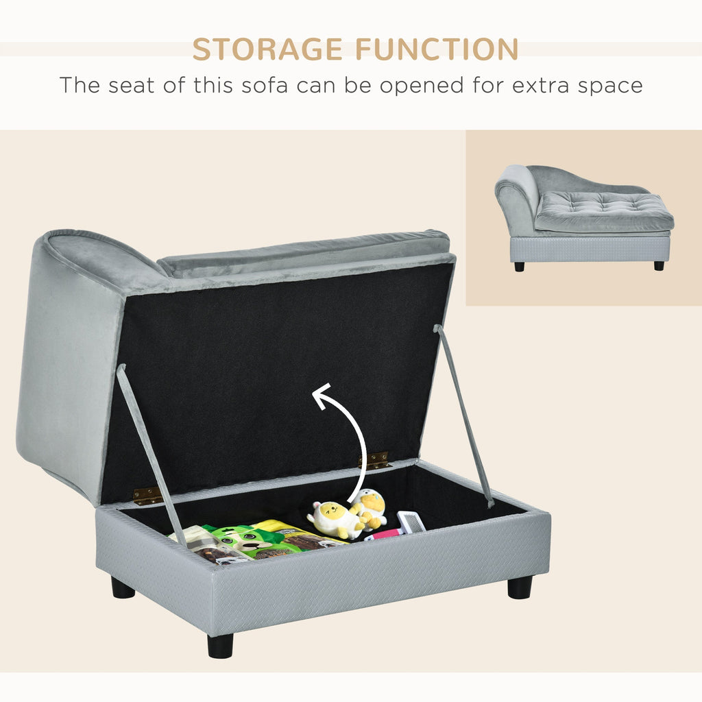 PawHut Luxury Dog Bed with Hidden Storage