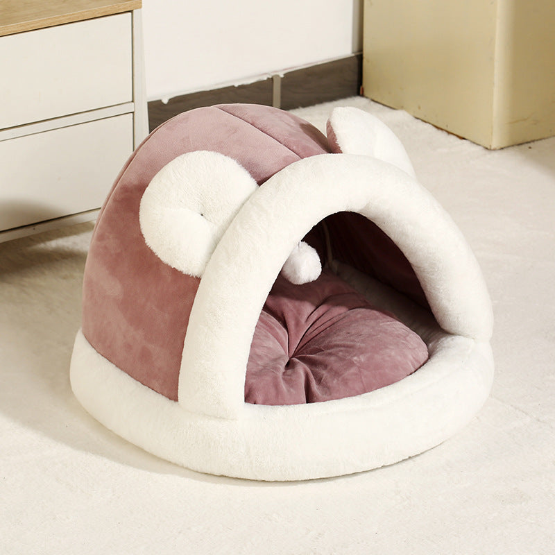 Self-Warming Pet Cave Bed