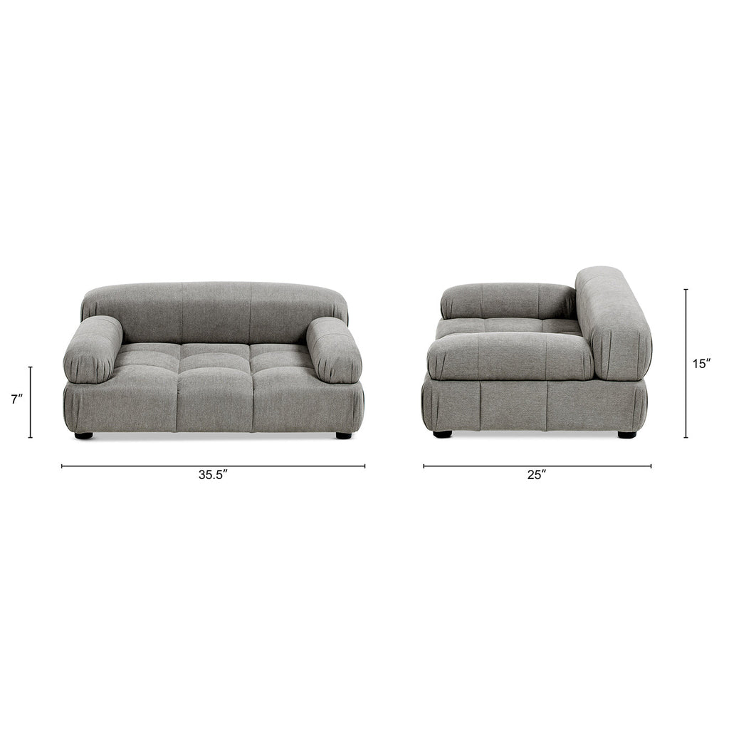 Marcel Upholstered Pet Bed – Uptown Gray Velvet