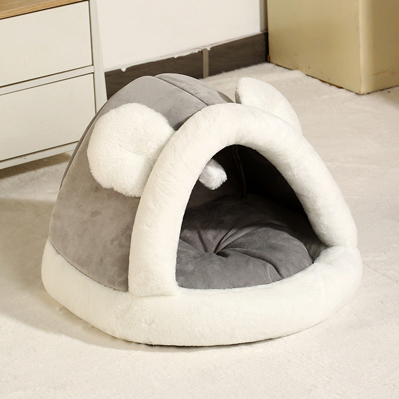 Self-Warming Pet Cave Bed