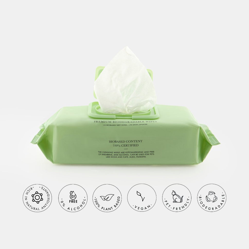 Plant-Based Biodegradable Grooming Wipes