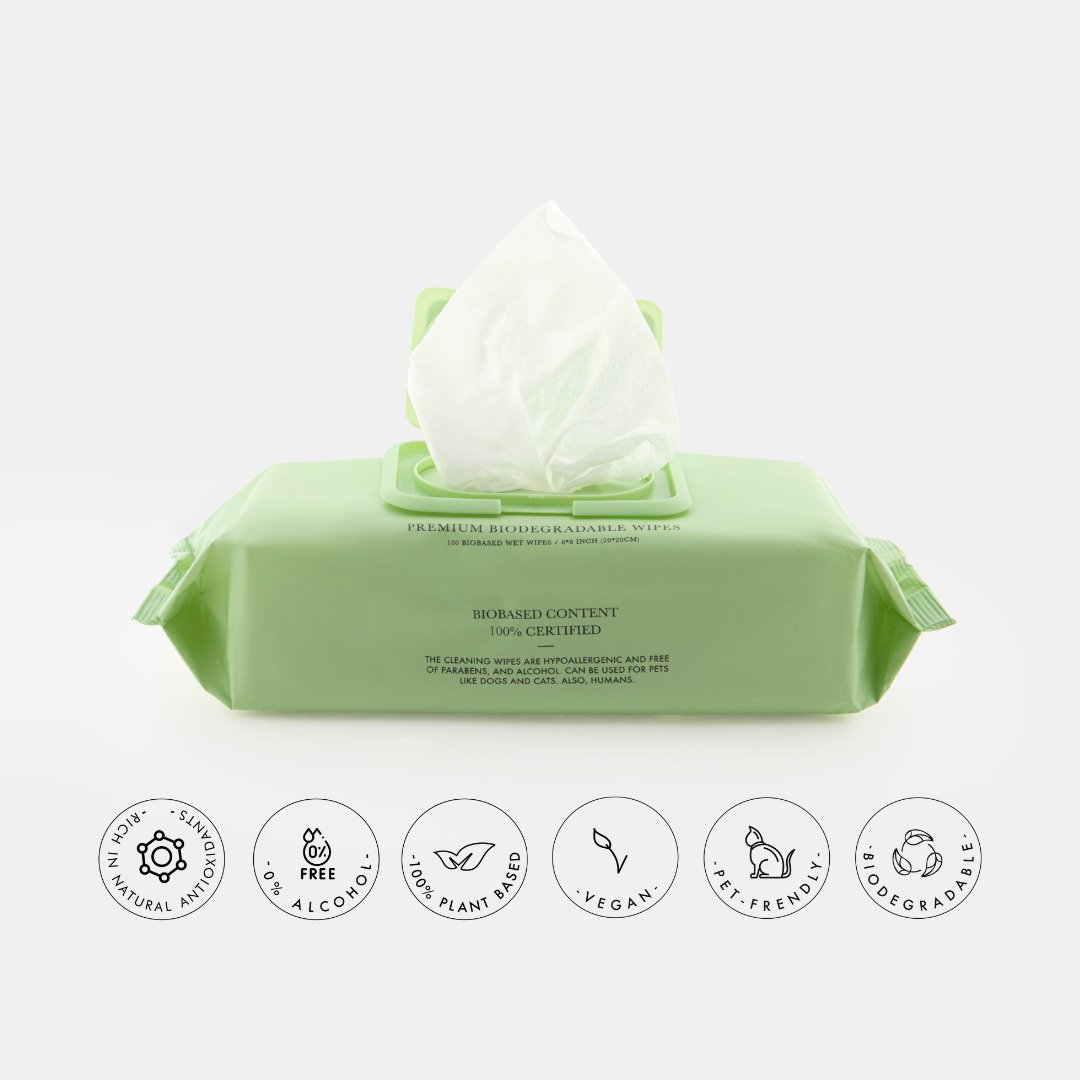 Plant-Based Biodegradable Grooming Wipes