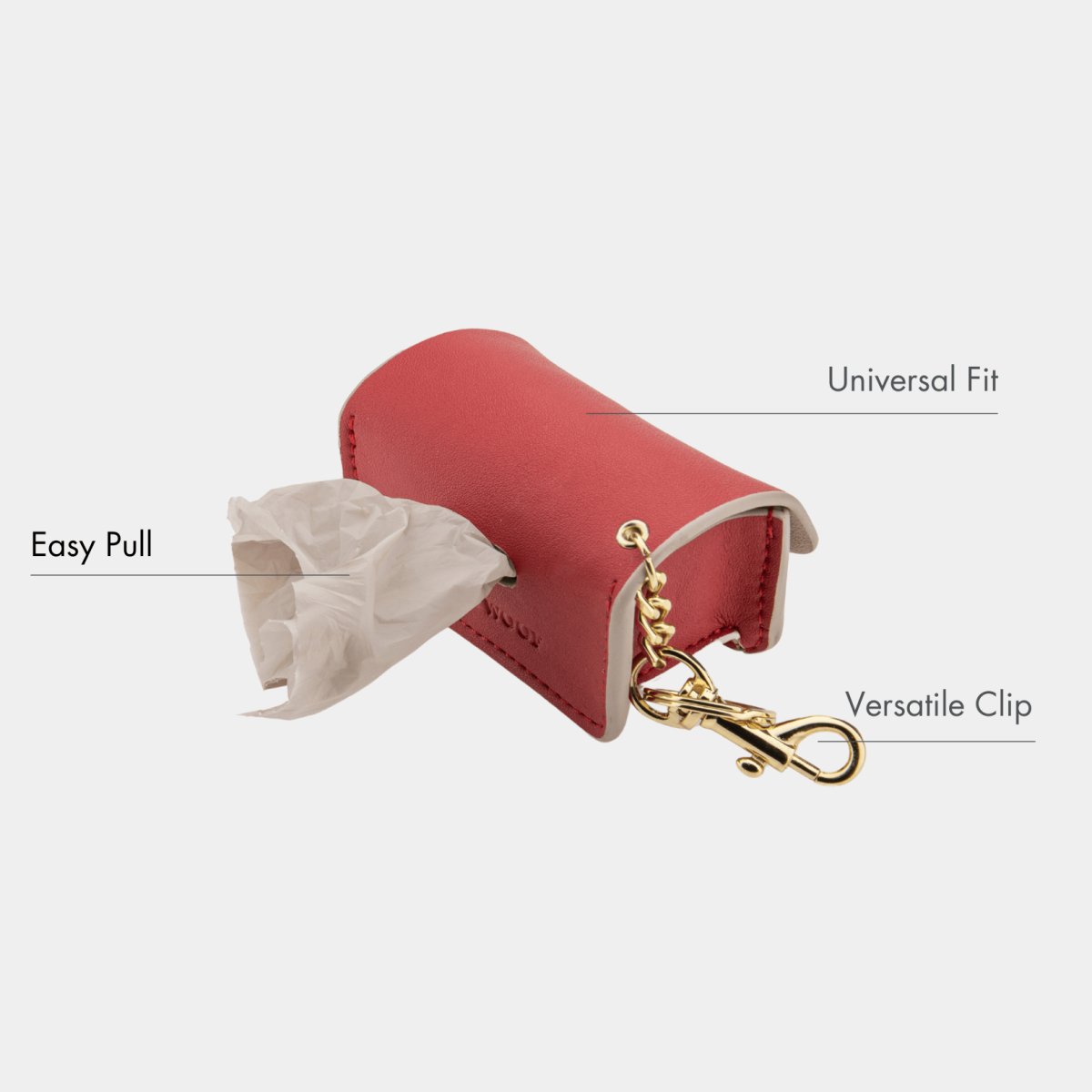 Vegan Leather Waste Bag Holder